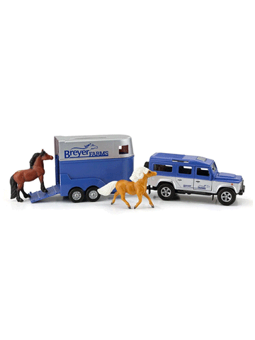 Breyer Farms Land Rover And Tag Along Trailer