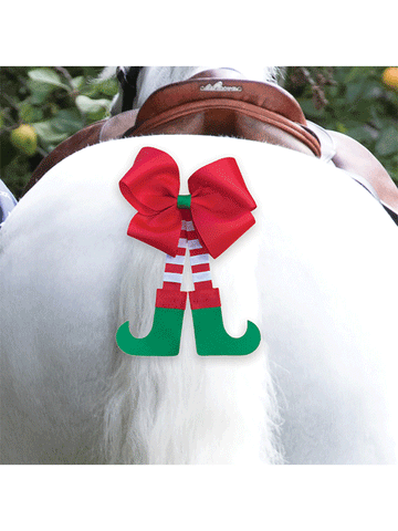 Christmas Elf Horse Tail Bow