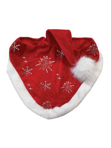 Child's Santa Glitter Snowflake Hat Horse Bonnet