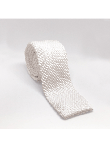 Equetech White Knitted Tie